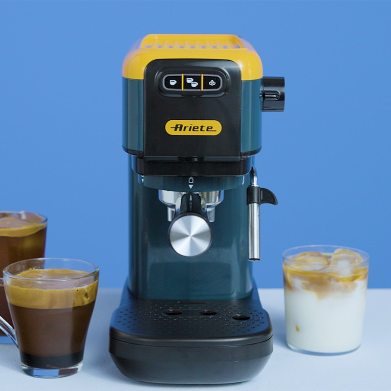 Кафемашина Ariete ESPRESSO COLOR 1399/16, 1300W, 15 bar, 1.1 л, Мляно и ESE, Жълт