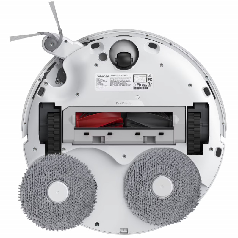 Прахосмукачка робот Roborock Q Revo Curv QRC02-00, 18500 Pa, 6400 mAh, 66W, 3D Картографиране LiDar, Станция за зареждане, Автономия до 4 часа, Бял