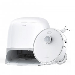 Прахосмукачка робот Roborock Q Revo Curv QRC02-00, 18500 Pa, 6400 mAh, 66W, 3D Картографиране LiDar, Станция за зареждане, Автономия до 4 часа, Бял