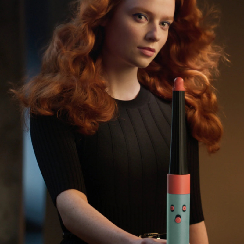 Маша за коса Dyson HS08 Airwrap T1/T2 CePa/Tz, 1300W, 13.5 л/с, Йонизиране, 3 скорости, 3 температури, Bluetooth, Керамична патина/топаз