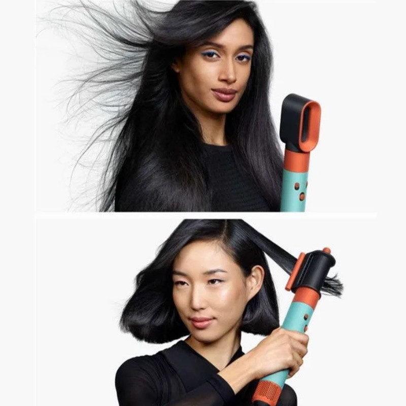 Маша за коса Dyson HS08 Airwrap T1/T2 CePa/Tz, 1300W, 13.5 л/с, Йонизиране, 3 скорости, 3 температури, Bluetooth, Керамична патина/топаз