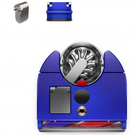 Прахосмукачка робот Dyson 360, 65 AW, 22000 Pa, 110000 об/мин, 4 режима, 360° визуална навигация, Hyperdymium, Нисък профил, Син/никел