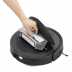 Прахосмукачка робот Roborock Q Revo S QRS52-00, 7000 Pa, 5200 mAh, 80W, 3D Картографиране LiDar, Станция за зареждане, Автономия до 3 часа, Черен