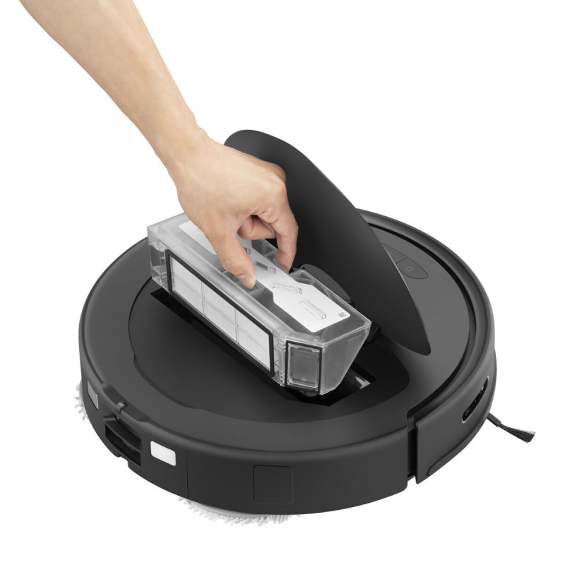 Прахосмукачка робот Roborock Q Revo S QRS52-00, 7000 Pa, 5200 mAh, 80W, 3D Картографиране LiDar, Станция за зареждане, Автономия до 3 часа, Черен