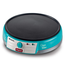 Уред за палачинки Ariete PARTY TIME 0202/01, 1000W, Незалепващо покритие, Лесно почистване, Индикатор за готовност, Тюркоаз