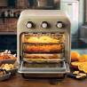 Фритюрник-фурна с горещ въздух Ariete VINTAGE 4632/03, 1400W, 16 л, До 230C, Таймер 60 мин, Въртяща се кошница, Бял/Бежов
