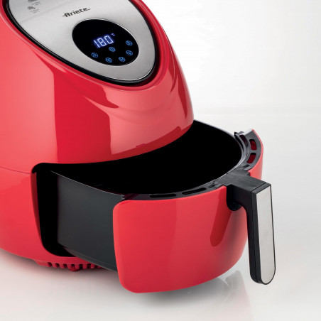 Фритюрник с горещ въздух Ariete AIRY FRYER XXL 4618/01, 1800W,  5.5 л, 7 програми, Таймер, LCD сензорен дисплей, Червен