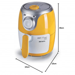 Фритюрник с горещ въздух Ariete AIRY FRYER MINI 4615/00, 1000W, 2 л, 80-200C, Неплъзгащи се крачета, Таймер, Жълт