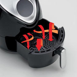 Фритюрник с горещ въздух Ariete AIRY FRYER DIGITAL 4616/00, 1300W, 2.6 л, 7 програми, До 200C, LCD сензорен дисплей, Таймер, Черен
