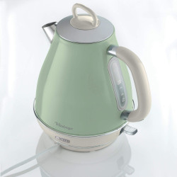 Електрическа кана VINTAGE 2869/04, 2000W, 1.7 л, Подвижен филтър, Прозорец за водата, 360C безжична основа, Зелен