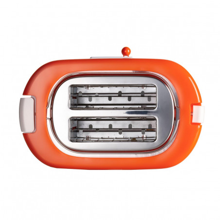 Тостер за хляб Ariete TOASTIME 0159/00, 700W, 2 филии, 3 функции, 9 степени, Подвижна тава за трохи, Оранжев
