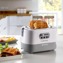 Тостер за хляб Ariete TOASTIME 0159/01, 700W, 2 филии, 3 функции, 9 степени, Подвижна тава за трохи, Бял