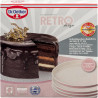 Комплект 4 бр тави за печене на блатове за торти Dr.Oetker Retro 4654, 17х3 см, Незалепващо покритие, Въглеродна стомана, Розов