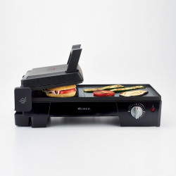 Електрическа скара 3в1 Ariete MULTI GRILL 1916/10, 2400 W, 60x25 см, Разтегателна повърхност, Термостат, Черен