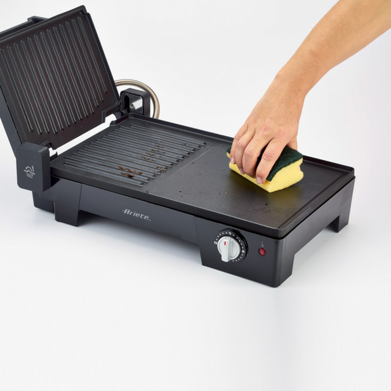 Електрическа скара 3в1 Ariete MULTI GRILL 1916/10, 2400 W, 60x25 см, Разтегателна повърхност, Термостат, Черен