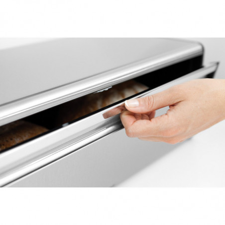 Кутия за хляб Brabantia Fall Front 646848, 18 л, 46.5х25 см, Стенен монтаж, Инокс
