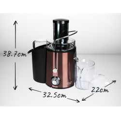 Сокоизстисквачка Adler AD 4129, 1000/2000W, 2 скорости, 1l, Система против капене, Черен/бронз
