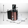 Сокоизстисквачка Adler AD 4129, 1000/2000W, 2 скорости, 1l, Система против капене, Черен/бронз