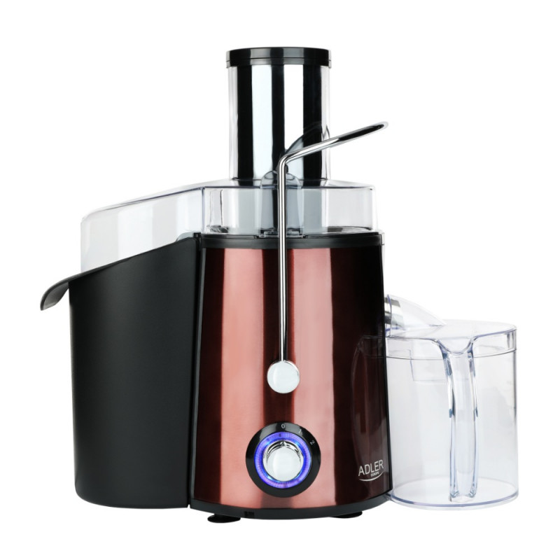 Сокоизстисквачка Adler AD 4129, 1000/2000W, 2 скорости, 1l, Система против капене, Черен/бронз