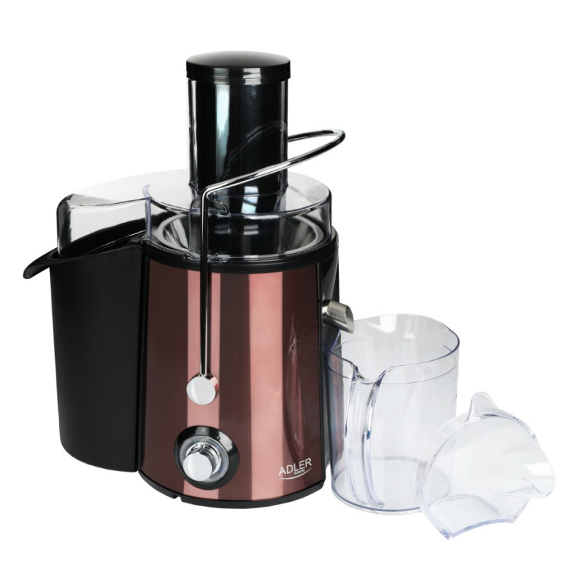 Сокоизстисквачка Adler AD 4129, 1000/2000W, 2 скорости, 1l, Система против капене, Черен/бронз