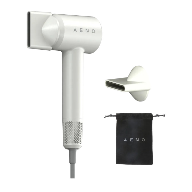 Сешоар AENO HD4 AHD0004, 1500W, Безчетков мотор, 3 скорости, 5 нива, 68 dB, LED дисплей, Бял