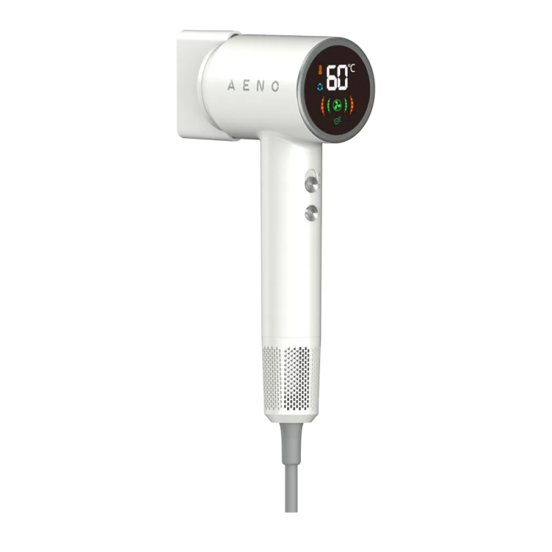 Сешоар AENO HD4 AHD0004, 1500W, Безчетков мотор, 3 скорости, 5 нива, 68 dB, LED дисплей, Бял