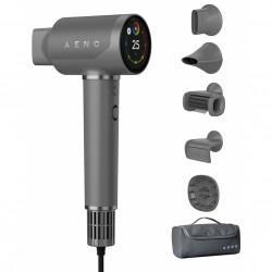 Сешоар AI AENO HD5 AHD0005G, 1500W, Безчетков мотор, 2 скорости, 3 нива, 67 dB, Гласов контрол, Сив