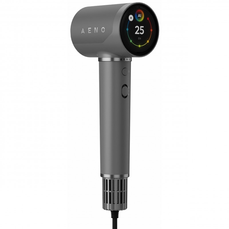 Сешоар AI AENO HD5 AHD0005G, 1500W, Безчетков мотор, 2 скорости, 3 нива, 67 dB, Гласов контрол, Сив