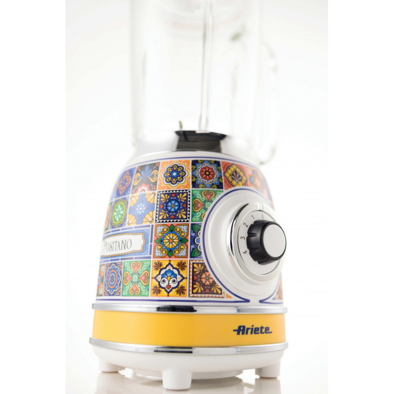 Блендер Ariete Positano 0583/0P, 1000W, 1.5 л, 4 скорости+импулси, Трошене на лед, Бял/жълт