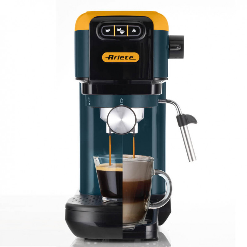 Кафемашина Ariete ESPRESSO COLOR 1399/16, 1300W, 15 bar, 1.1 л, Мляно и ESE, Жълт