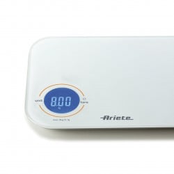 Дигитална кухненска везна Ariete BILANCIA DIGITALE 0851, До 8 кг, Закалено стъкло, ТАРА, Цифров дисплей, Бял