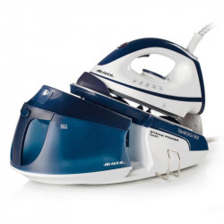 Парогенератор за гладене Ariete STEAM POWER PRO 5571/00, 2400W, 7 bar, 1.8 л, Керамична плоча, Обезмаслител, Енергоспестяваща функция, Бял/син