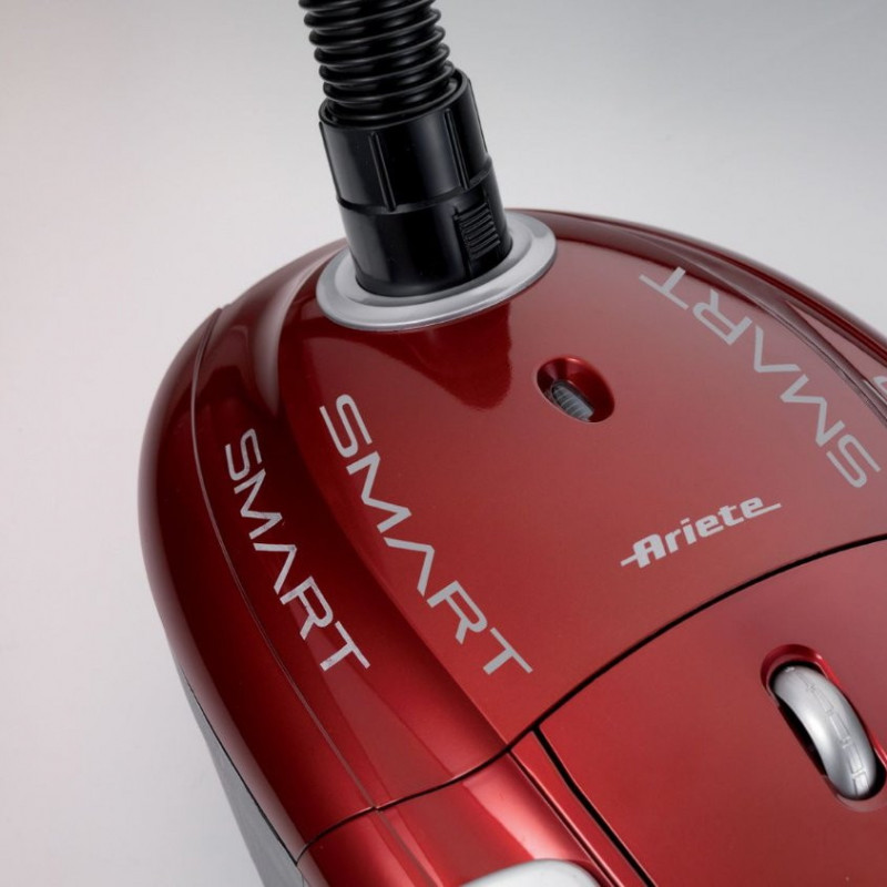 Прахосмукачка Ariete SMART 2735/10, 700W, 2.5 л, Индикатор за пълна торба, Бордо/черен