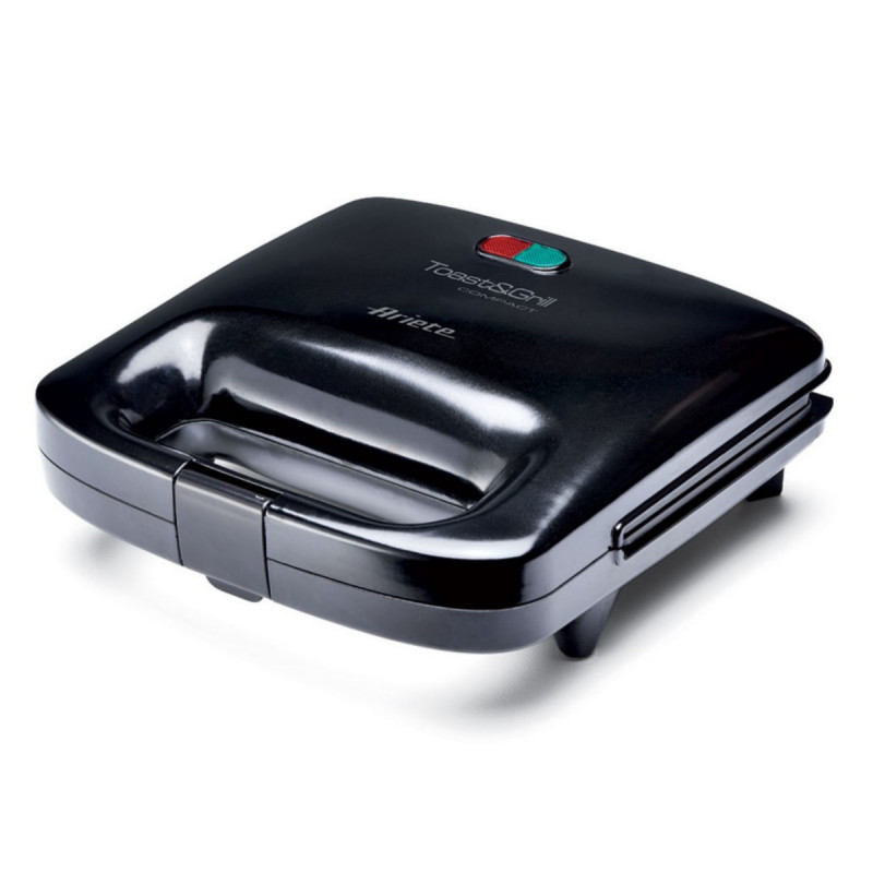 Сандвич тостер Ariete TOAST AND GRILL COMPACT 1980/00, 750W, Незалепващо покритие, Индикатори, Черен/сив