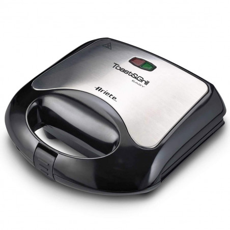 Сандвич тостер Ariete TOAST AND GRILL EASY 1980/00, 750W, Индикатори, Черен/сив