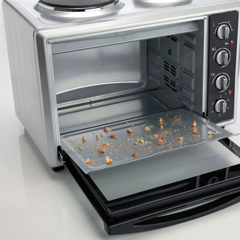 Готварска печка с два котлона Ariete Bon Cuisine 995, 1500W, 40 л, Таймер, 4 позиции за печене, Инокс