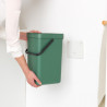 Кош за разделно събиране на боклук Brabantia Sort&Go 1003235, 16 л, Дръжка, Възможност за стенен монтаж, Тъмнозелен