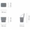 Кош за разделно събиране на боклук Brabantia Sort&Go 1003230, 3 л, Дръжка, Възможност за стенен монтаж, Тъмносив