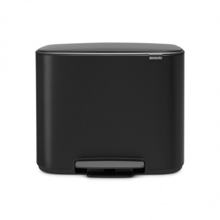 Кош за боклук Brabantia Bo Pedal 1000236, 36 л, Леко затваряне, Противоплъзгаща основа, Устойчив на пръстови отпечатъци, Черен
