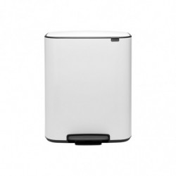 Кош за боклук Brabantia Bo Pedal 1003182, 60 л, Леко затваряне, Противоплъзгаща основа, Бял