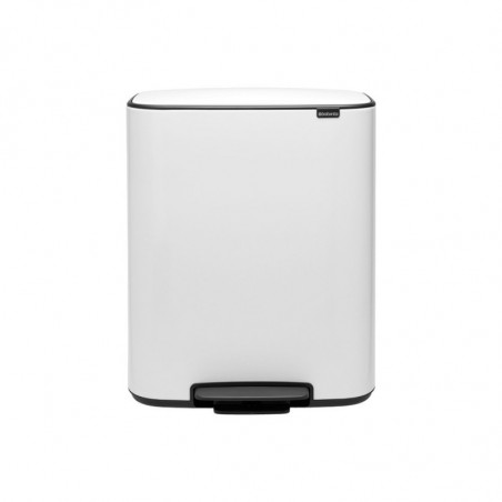 Кош за боклук Brabantia Bo Pedal 1003182, 60 л, Леко затваряне, Противоплъзгаща основа, Бял