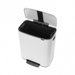 Кош за боклук Brabantia Bo Pedal 1003182, 60 л, Леко затваряне, Противоплъзгаща основа, Бял