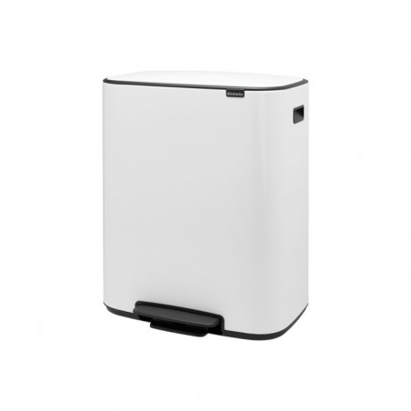 Кош за боклук Brabantia Bo Pedal 1003182, 60 л, Леко затваряне, Противоплъзгаща основа, Бял