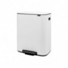 Кош за боклук Brabantia Bo Pedal 1003182, 60 л, Леко затваряне, Противоплъзгаща основа, Бял