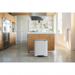 Кош за боклук Brabantia Bo Pedal 1003182, 60 л, Леко затваряне, Противоплъзгаща основа, Бял