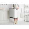 Кош за боклук Brabantia Bo Pedal 1003182, 60 л, Леко затваряне, Противоплъзгаща основа, Бял