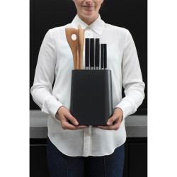 Поставка за ножове Brabantia 1004149, Държач за прибори, Неплъзгаща основа, Тъмносив