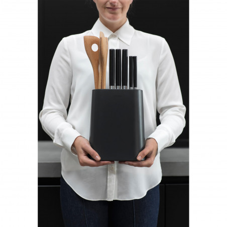 Поставка за ножове Brabantia 1004149, Държач за прибори, Неплъзгаща основа, Тъмносив