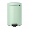 Кош за боклук с педал Brabantia NewIcon 1008847, 20 л, Плавно затваряне, Противоплъзгаща основа, Светлозелен