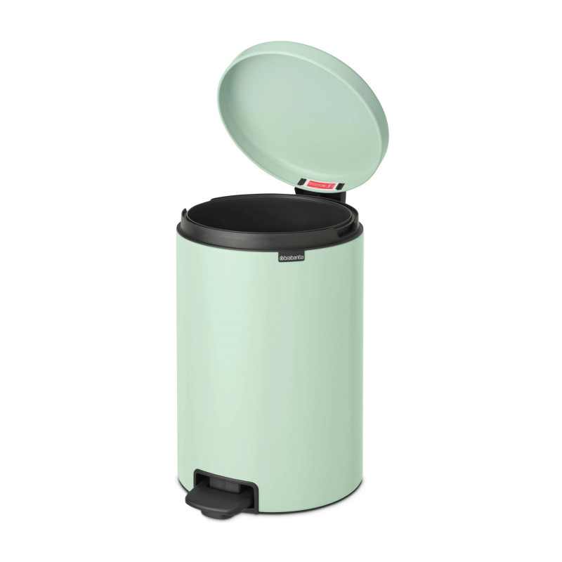 Кош за боклук с педал Brabantia NewIcon 1008847, 20 л, Плавно затваряне, Противоплъзгаща основа, Светлозелен
